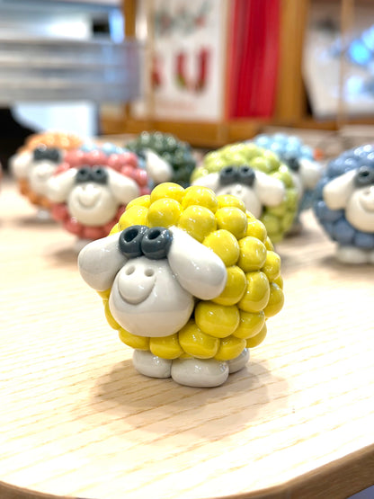 Hand-painted Ceramic Sheep Paperweights, from Bat Trang, Vietnam