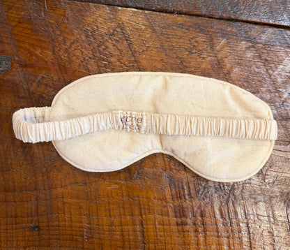 “Chie” Eye Mask, handwoven cotton w/ small diamonds pattern