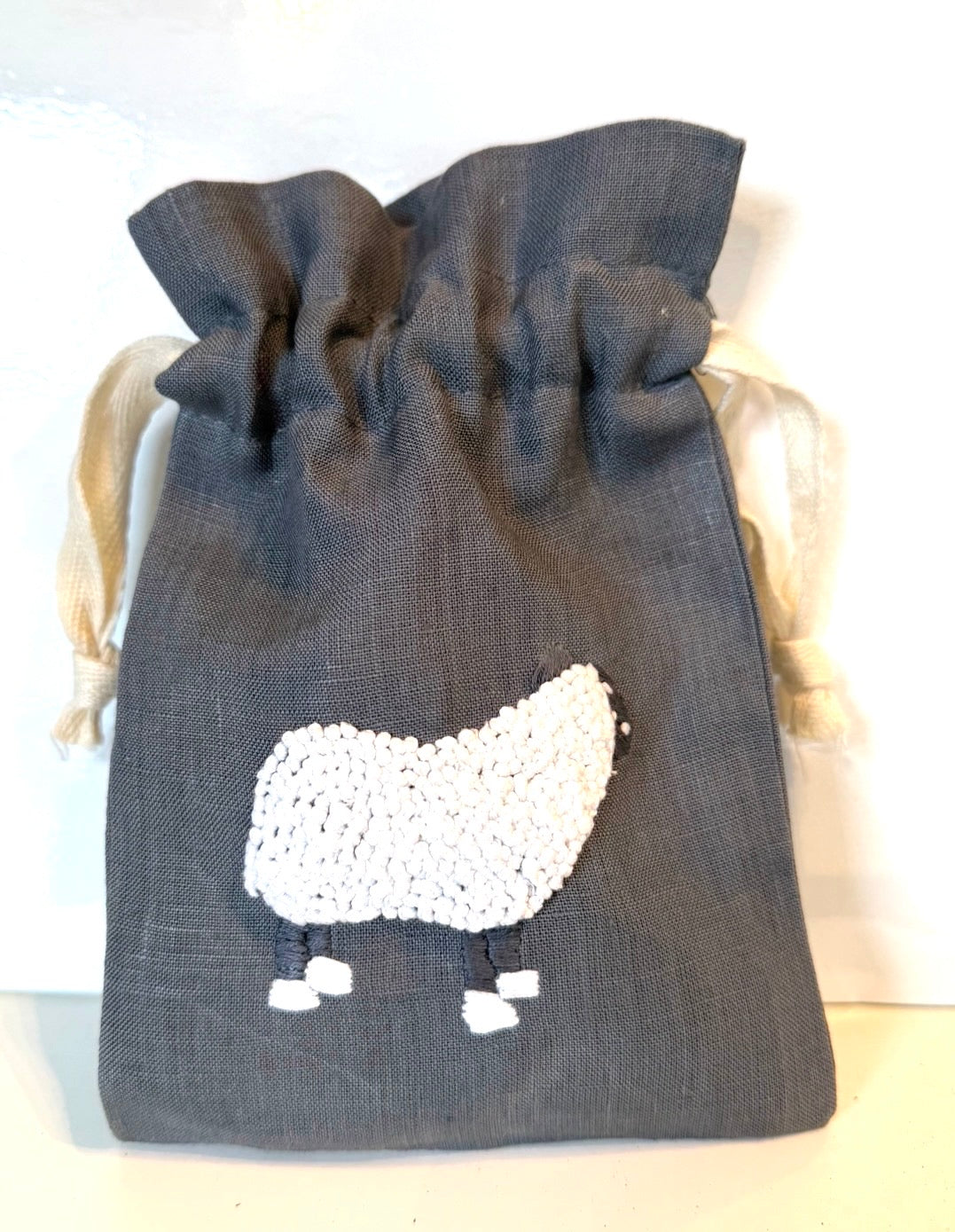 Linen Drawstring Pouches (dried lavender sachet included), 25+ Gorgeous Choices, hand embroidered in Vietnam!
