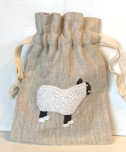 Linen Drawstring Pouches (dried lavender sachet included), 25+ Gorgeous Choices, hand embroidered in Vietnam!