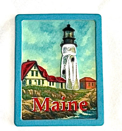 Quilling Magnets of Maine, rectangle-style, in 6 designs