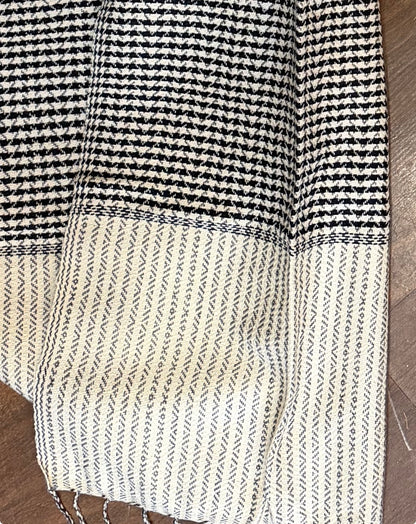 Handwoven Cotton Scarves in "Houndstooth" pattern, from Cambodia