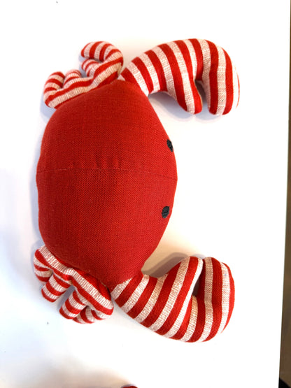 Stuffed Lobsters and Crabs, handmade with handwoven cotton by the White Thai of Vietnam