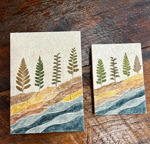 "Flower Leaf Grass" Journals, handmade with natural materials and dyes