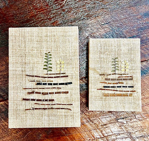 "Flower Leaf Grass" Journals, handmade with natural materials and dyes