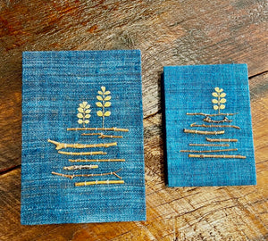 "Flower Leaf Grass" Journals, handmade with natural materials and dyes