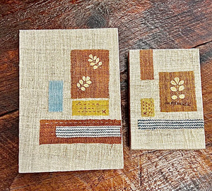 "Flower Leaf Grass" Journals, handmade with natural materials and dyes