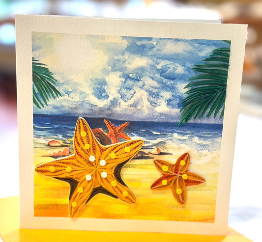 Quilling- "Starfish" Card and Magnet