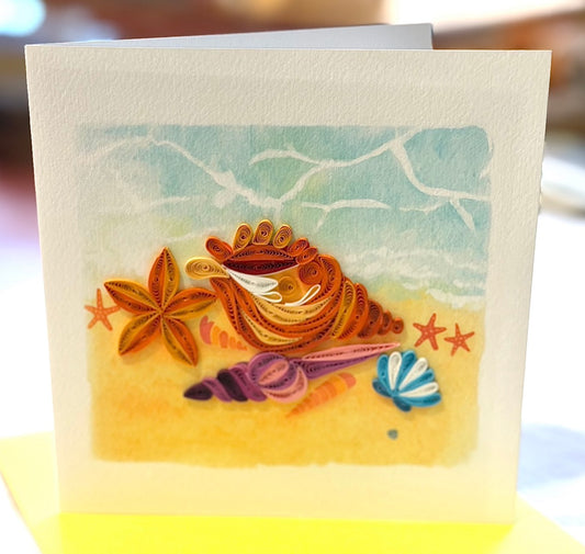 Quilling- "Seashells" Card and Magnet