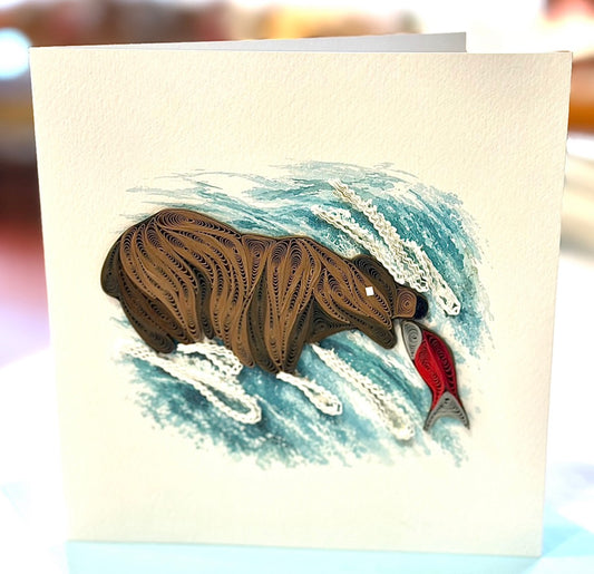 Quilling- "Grizzly" Card and Magnet