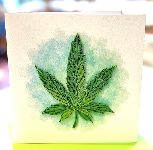 Quilling- "Cannabis" Card and Magnet