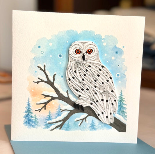 Quilling- "Snowy Owl" Card and Magnet COMING SOON