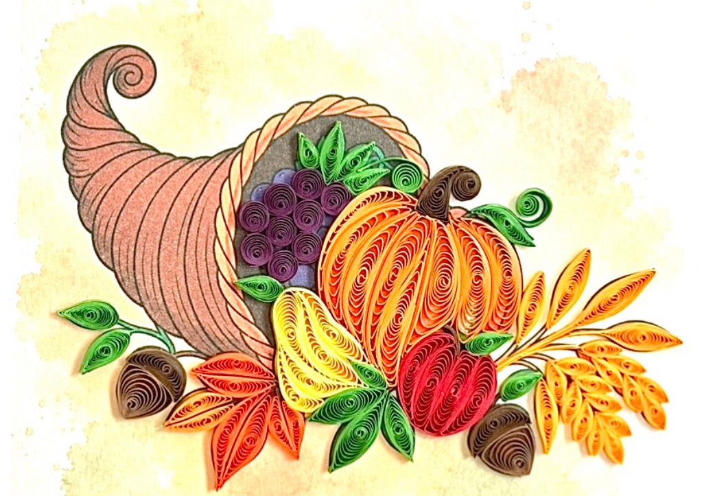Quilling- "Cornucopia" Card and Magnet COMING SOON
