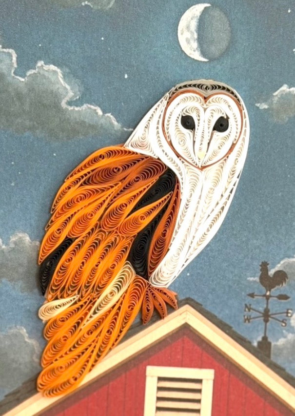 Quilling- "Barn Owl" Card and Magnet COMING SOON