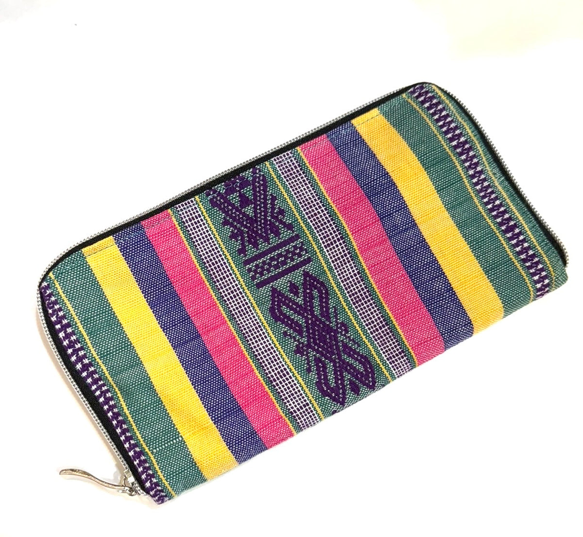 "Highlands" Zippered Wallets, with handwoven cotton from the Hoa Binh Highlands, Vietnam