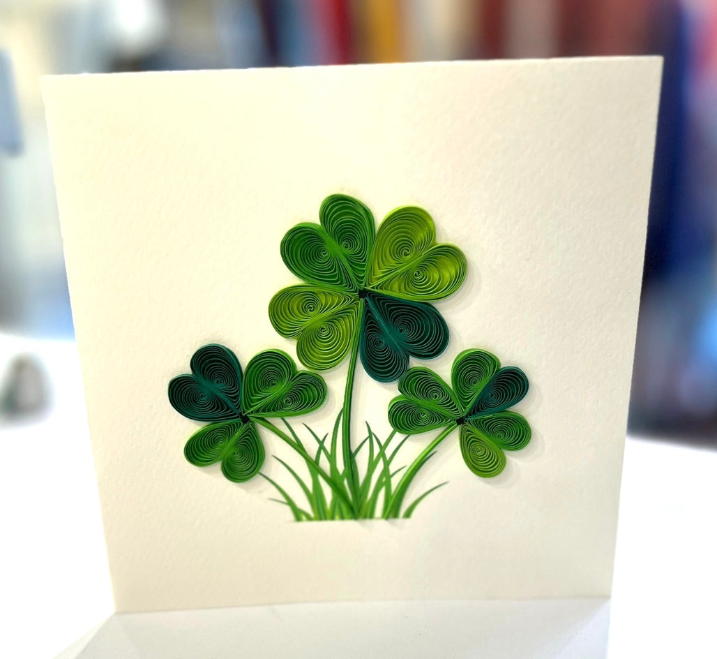 Quilling- "4 Leaf Clover" Card