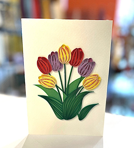 Quilling- "Tulips" Card