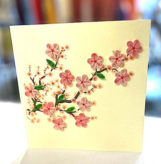 Quilling- "Cherry Blossoms" Card