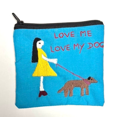"Chalee" Hand Embroidered Pouches by Hmong Youth in Laos
