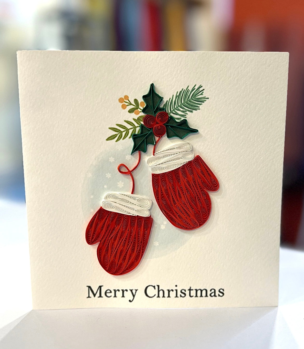 Holiday Quilling Cards, handmade with strips of paper in Vietnam