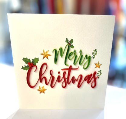 Holiday Quilling Cards, handmade with strips of paper in Vietnam