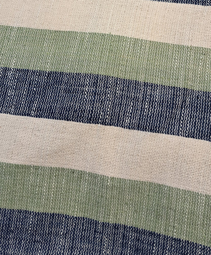 "Simone" Striped Lightweight Tote, Handwoven Lao Cotton, shoulder totes