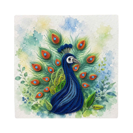 Quilling- "Peacock" Card and Magnet