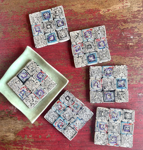 Recycled Paper Coasters (boxed set of 6) from the Lao Disabled Women's Center