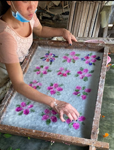 Mulberry Paper Notecards w/ Real Flowers