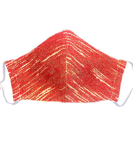 "Freestyle" Ikat Face Masks-- in red or blue