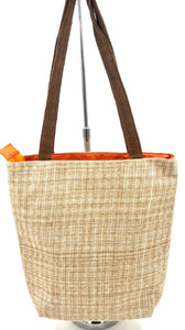 "Bamboo" Cotton Shoulder Tote