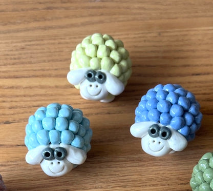 Hand-painted Ceramic Sheep Paperweights, from Bat Trang, Vietnam