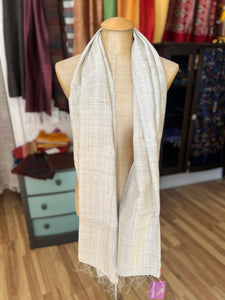 “Yarmouth” Group Handwoven Raw Silk Scarves (in stripes & solids)