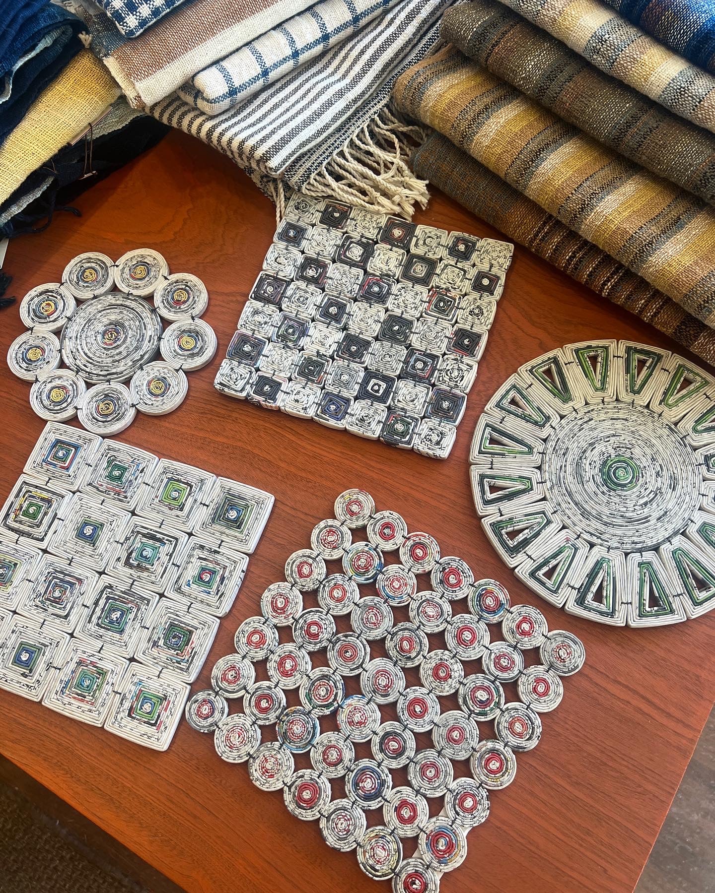 Recycled Paper Trivets (Hot Plate) from the Lao Disabled Women's Center