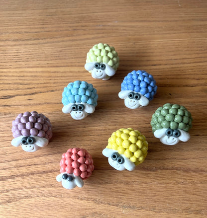 Hand-painted Ceramic Sheep Paperweights, from Bat Trang, Vietnam