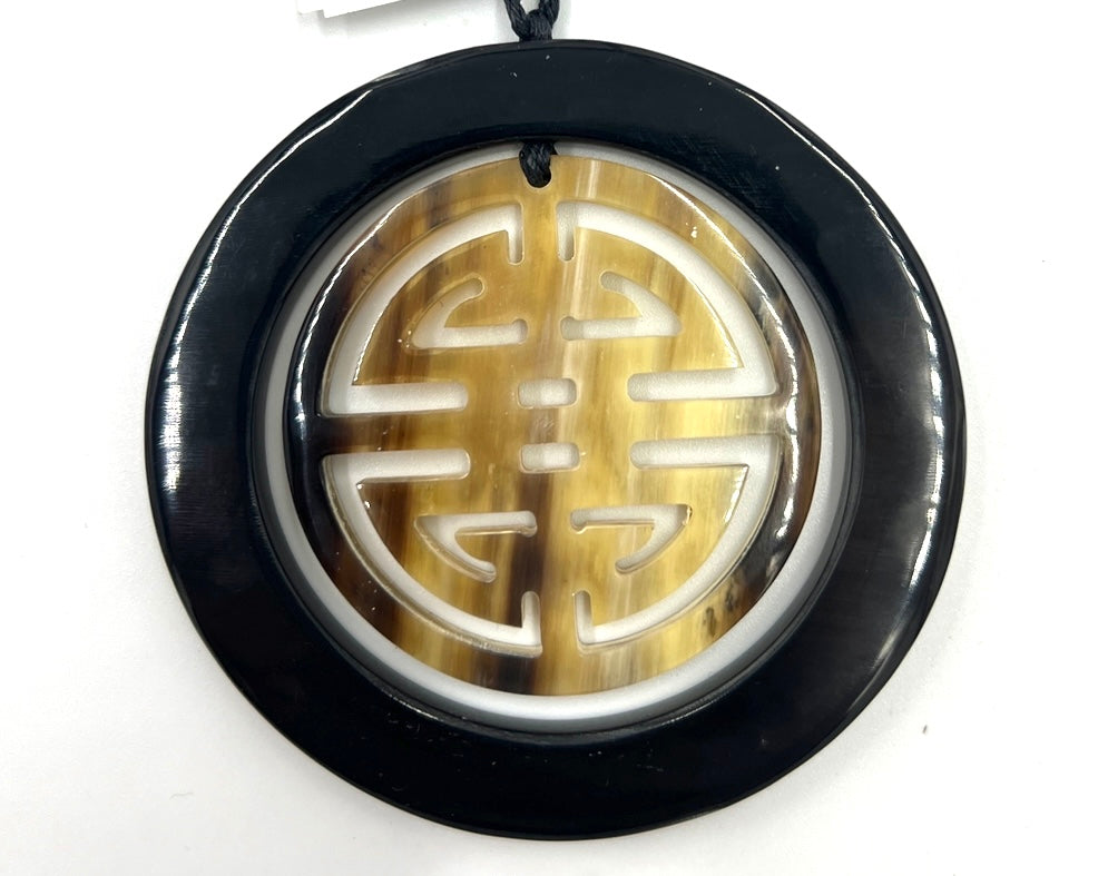 Water Buffalo Horn Pendant Necklace