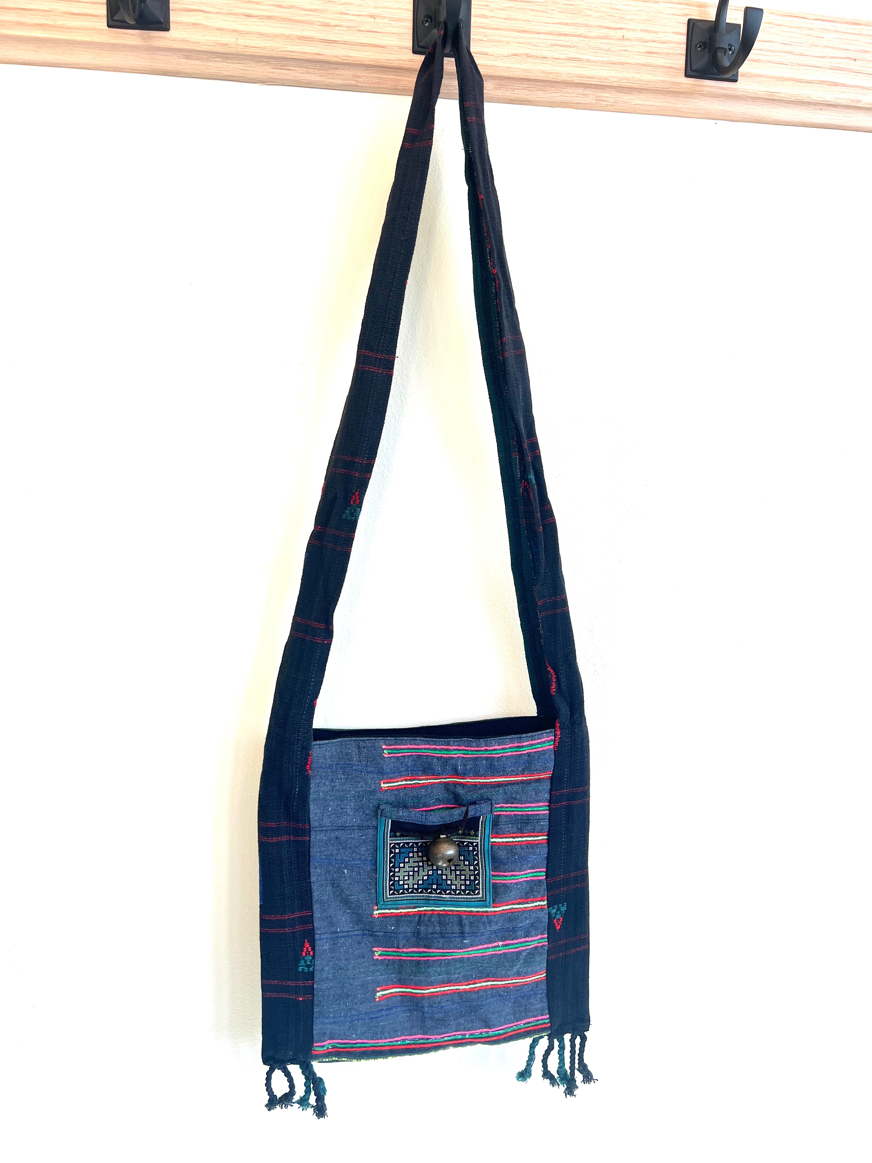 “Mekong” #8 Vintage Fabric Sm Cross Body Bag