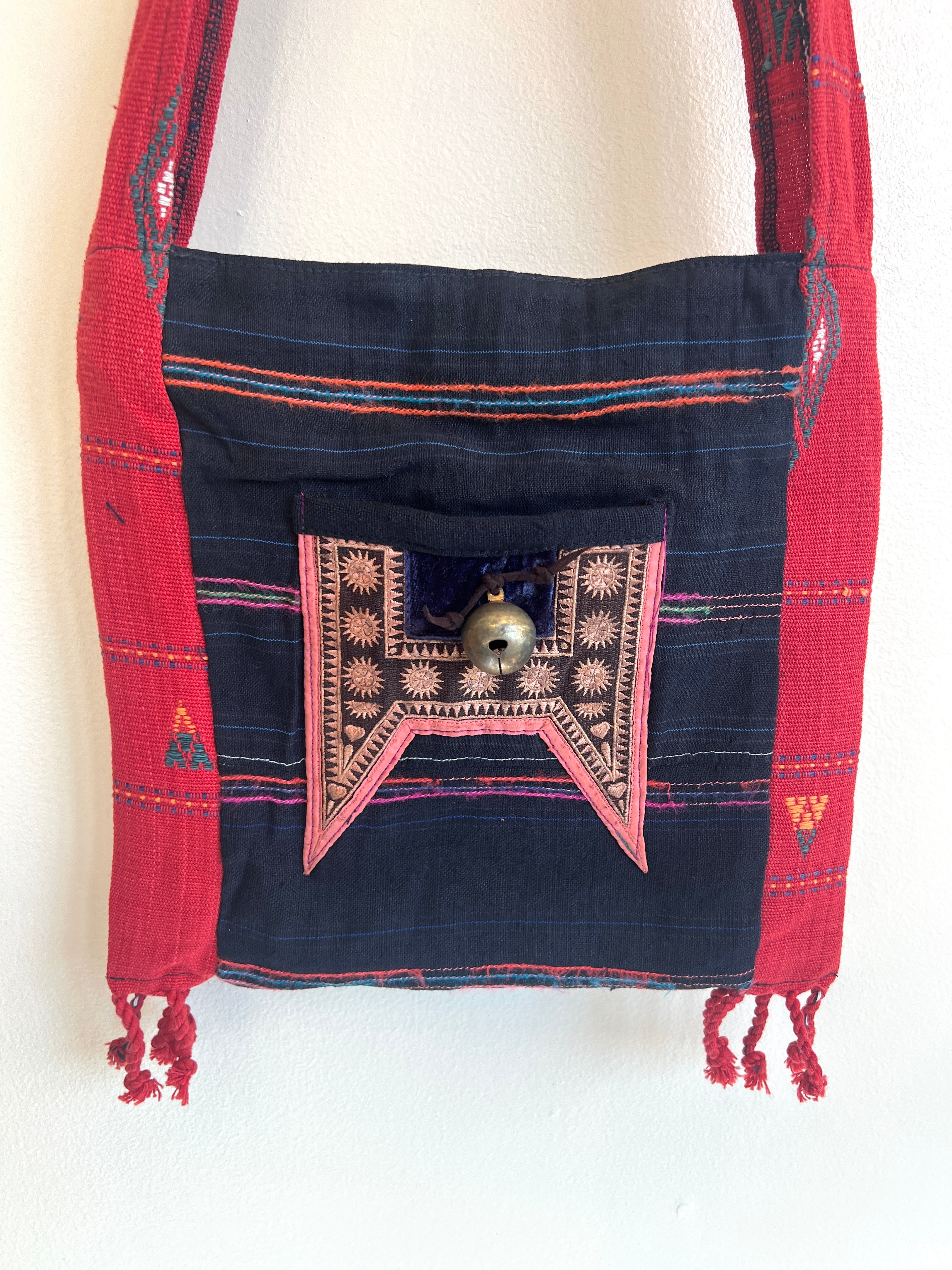 “Mekong” #10 Vintage Fabric Sm Cross Body Bag