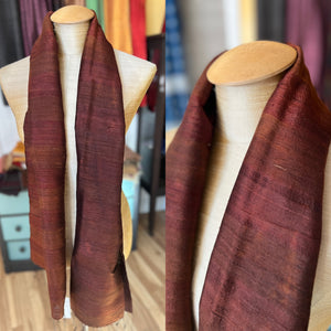 “Portlandia” Group Handwoven Silk Scarves (in deep, warm tones)