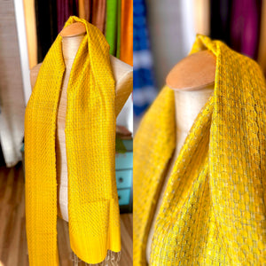 “Portsmouth” Group Handwoven Silk Scarves (special honeycomb weave)
