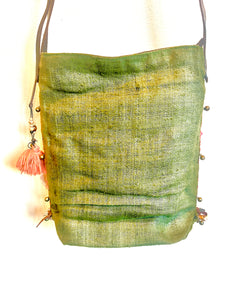 “Mekong” #7 Vintage Fabric Cross Body Bag