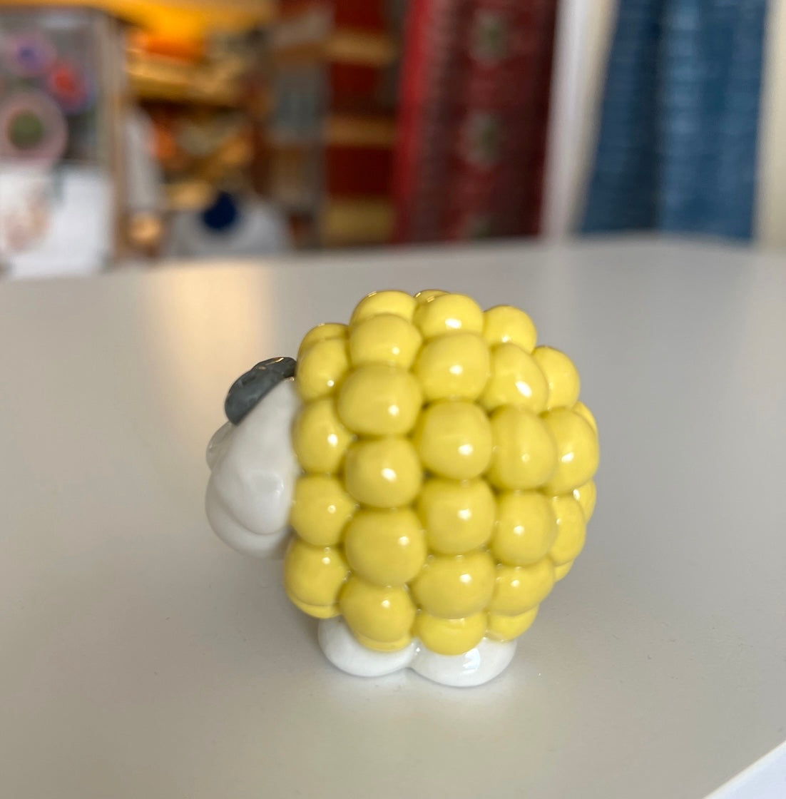 Hand-painted Ceramic Sheep Paperweights, from Bat Trang, Vietnam